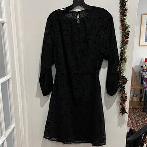 LOFT Black Long Sleeve Dress